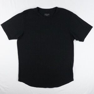 Goodlife T-Shirt Men's Large Curved Hem Tri Blend Casual Made in USA Black